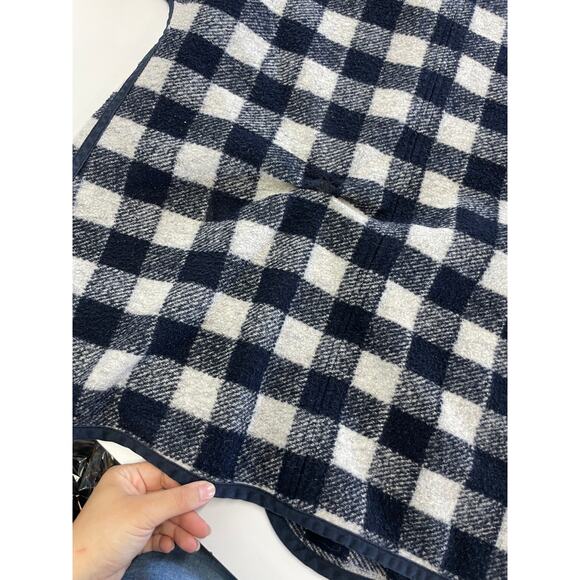 Draper James Cape Coat Womens X Small Small Blue White Buffalo Check Full Zip - Picture 9 of 10